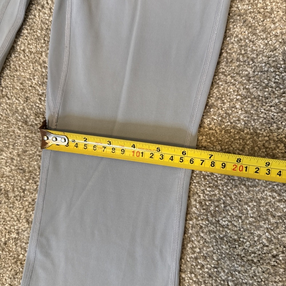 Lululemon Flare Leggings Womens Size 10 Gray High Rise Yoga Pants Nulu Groove St - Picture 13 of 16